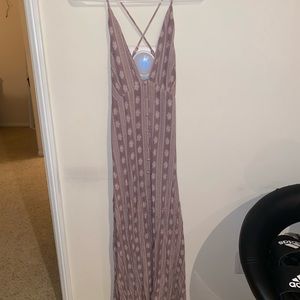 Maxi floral dress cross back